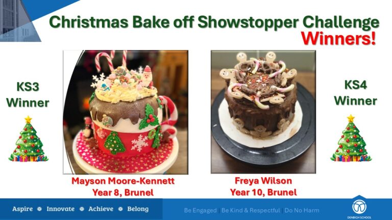 Bake Off Showstopper Champions revealed - Denbigh School - Milton Keynes